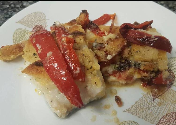 Bacalao con pimiento rojo & alioli
