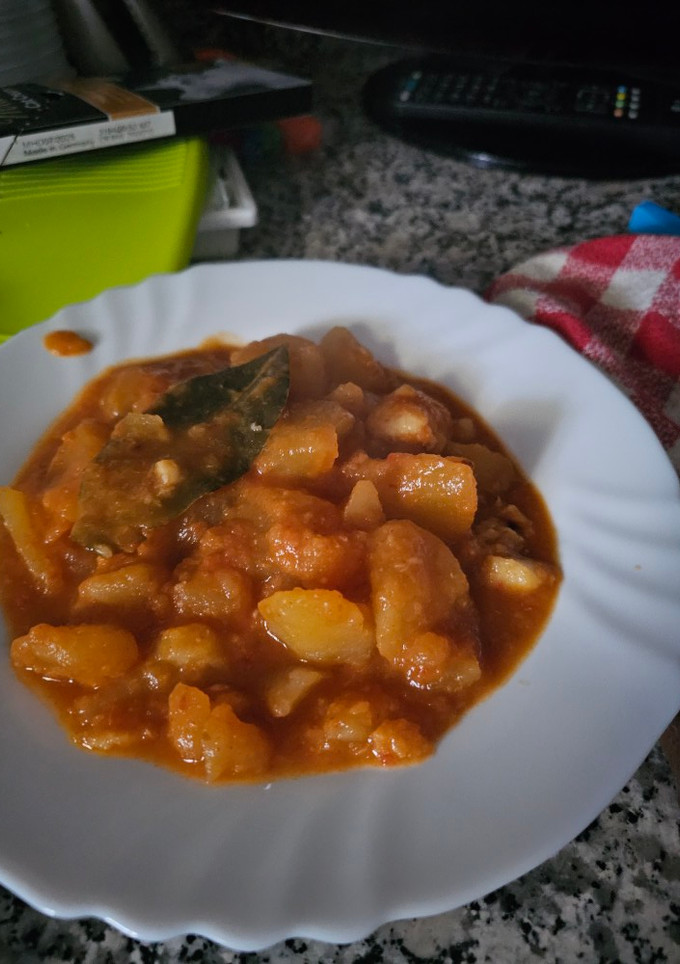 Una foto de Patatas con Bacalao
