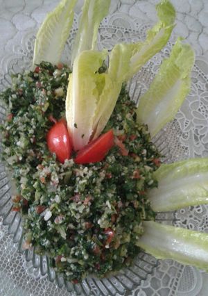 صورة لوصفة تبولة بالخس