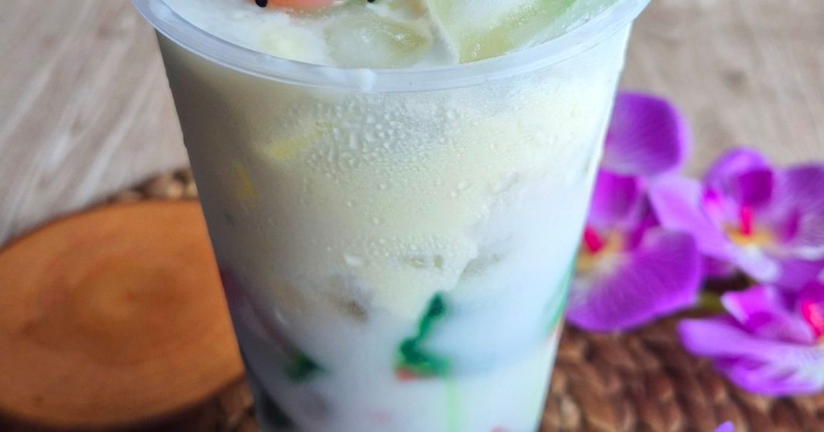 Selendang Mayang khas Betawi Super Creamy Kekinian with cheese foam dan puding karakter