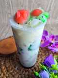 Selendang Mayang khas Betawi Super Creamy Kekinian with cheese foam dan puding karakter