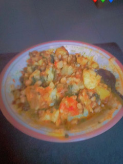 A picture of Beans and sweet potatoes porridge.