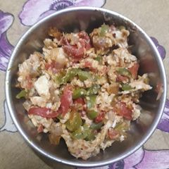 A picture of Egg capcicum bhurji.