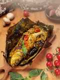 Pepes Ikan Spigola dan Jamur (tidak pedas)
