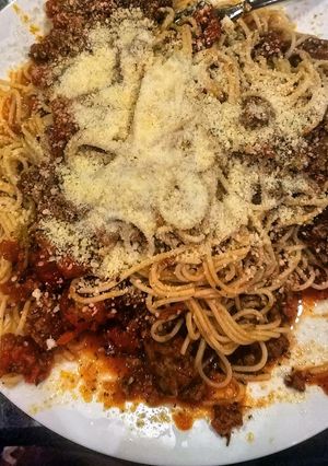 A picture of Matt's Easy Spaghetti.