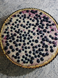 Una foto de Receta: Kuchen de frambuesa y arándano