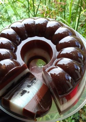 Foto resep Pudding coklat oreo