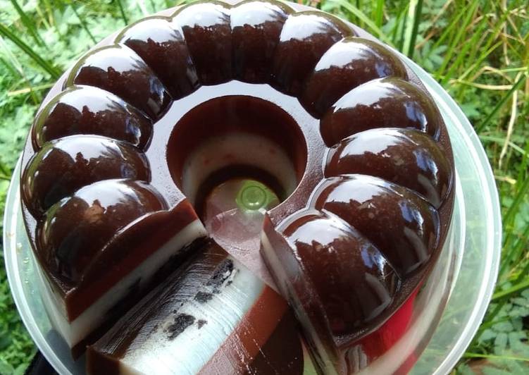 Resep Pudding coklat oreo, Lezat