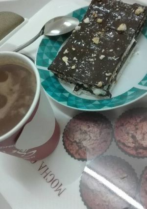 صورة لوصفة مهلبية شكولاتة مع بسكويت