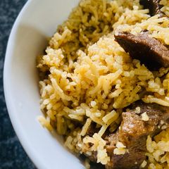 A picture of Mutton Yakhni Pulao.