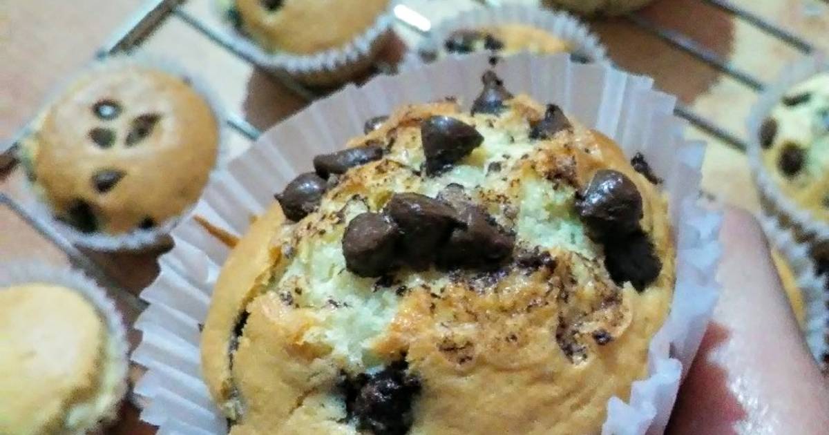 Cupcake sin tacc con Chips de chocolate Receta de Ana Lourdes Cookpad