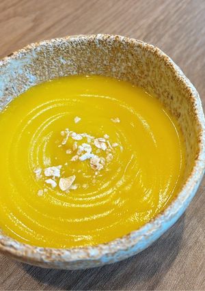 Hình của món Soup Bí đỏ - Yến mạch- Hạt điều.