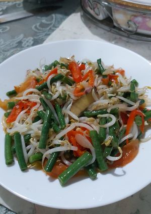 Foto resep Tumis toge kacang panjang
