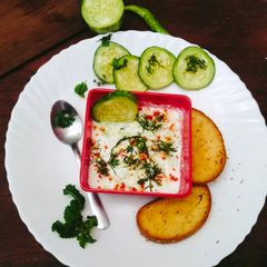 Tzatzuki dip(Lebanese tzatziki dip) A picture of Tzatzuki dip(Lebanese tzatziki dip).