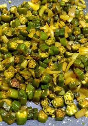 A picture of Bhindi ki sabzi.