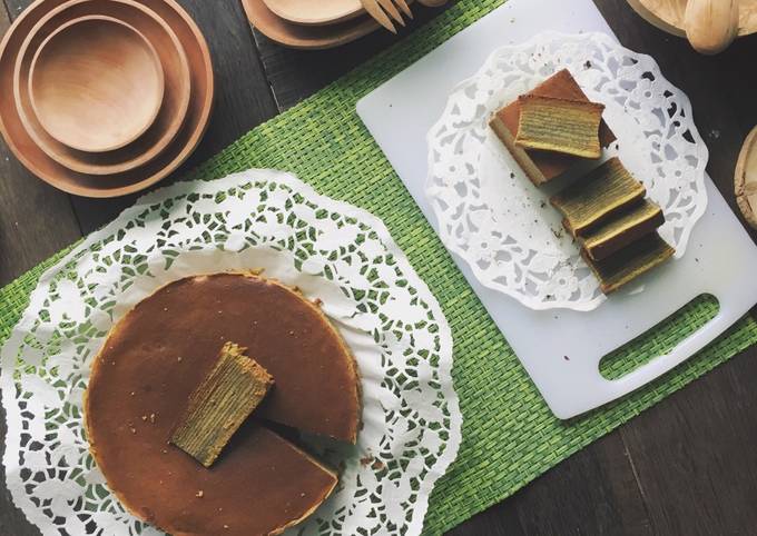 Cara Gampang Membuat Lapis susu matcha (lapis susu kalimantan) lapis legit susu Anti Gagal