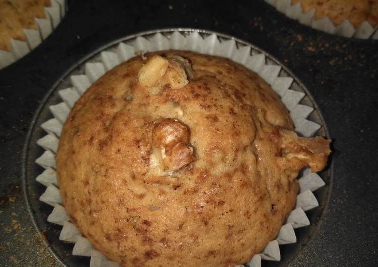 Banana nut bread muffins (muffins de plátano y nueces)