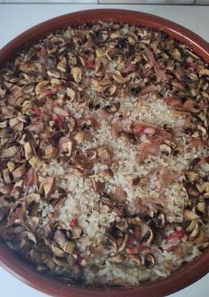 Una foto de Arroz al horno delicioso