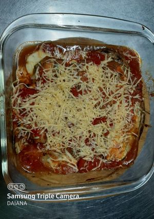 Una foto de Berenjena a la parmesana