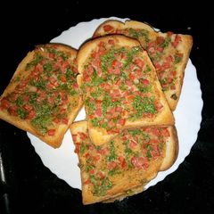 A picture of Stuffed baked butter bread.