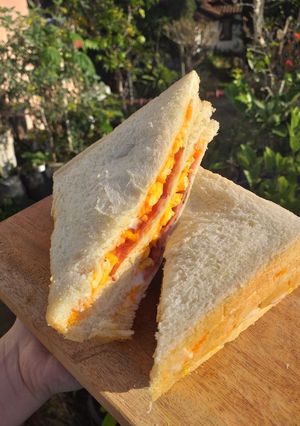 Foto resep Sandwich telur bacon