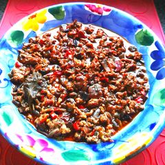 Pork minced in Blackbean Sauce,with sauteed Eggplant😍🐖🍆🍅🍜 A picture of Pork minced in Blackbean Sauce,with sauteed Eggplant😍🐖🍆🍅🍜.