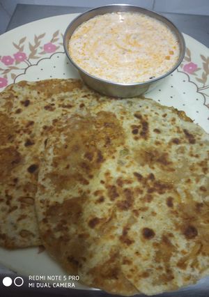 A picture of Onion paratha.