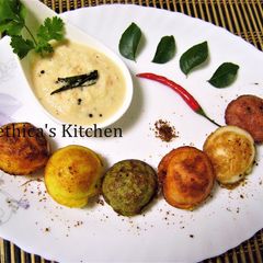 A picture of Multi Coloured Kuzhi Paniyaram.