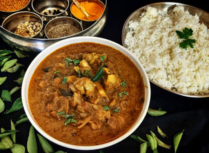 A picture of Curryleaves Mutton Curry.