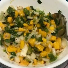 Mango 🥭 pico. (Mexican style mango 🥭 A picture of Mango 🥭 pico. (Mexican style mango 🥭.