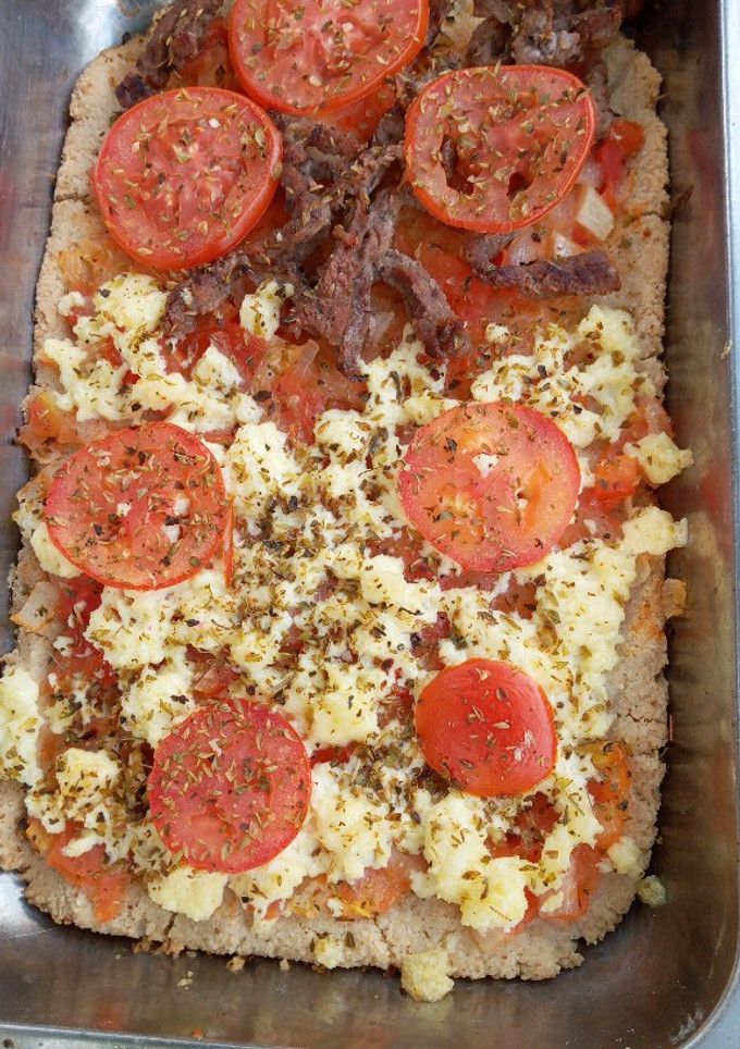 Una foto de Pizza de avena y harina de arroz 🤤