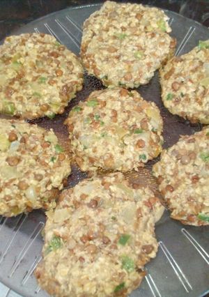 Una foto de Hamburguesas de lentejas y avena