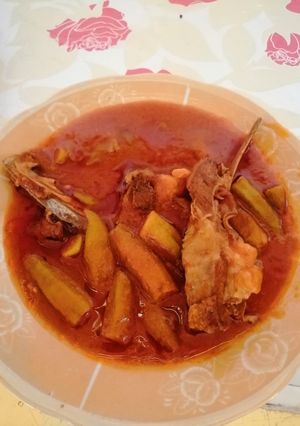 صورة لوصفة مرقه الباميه