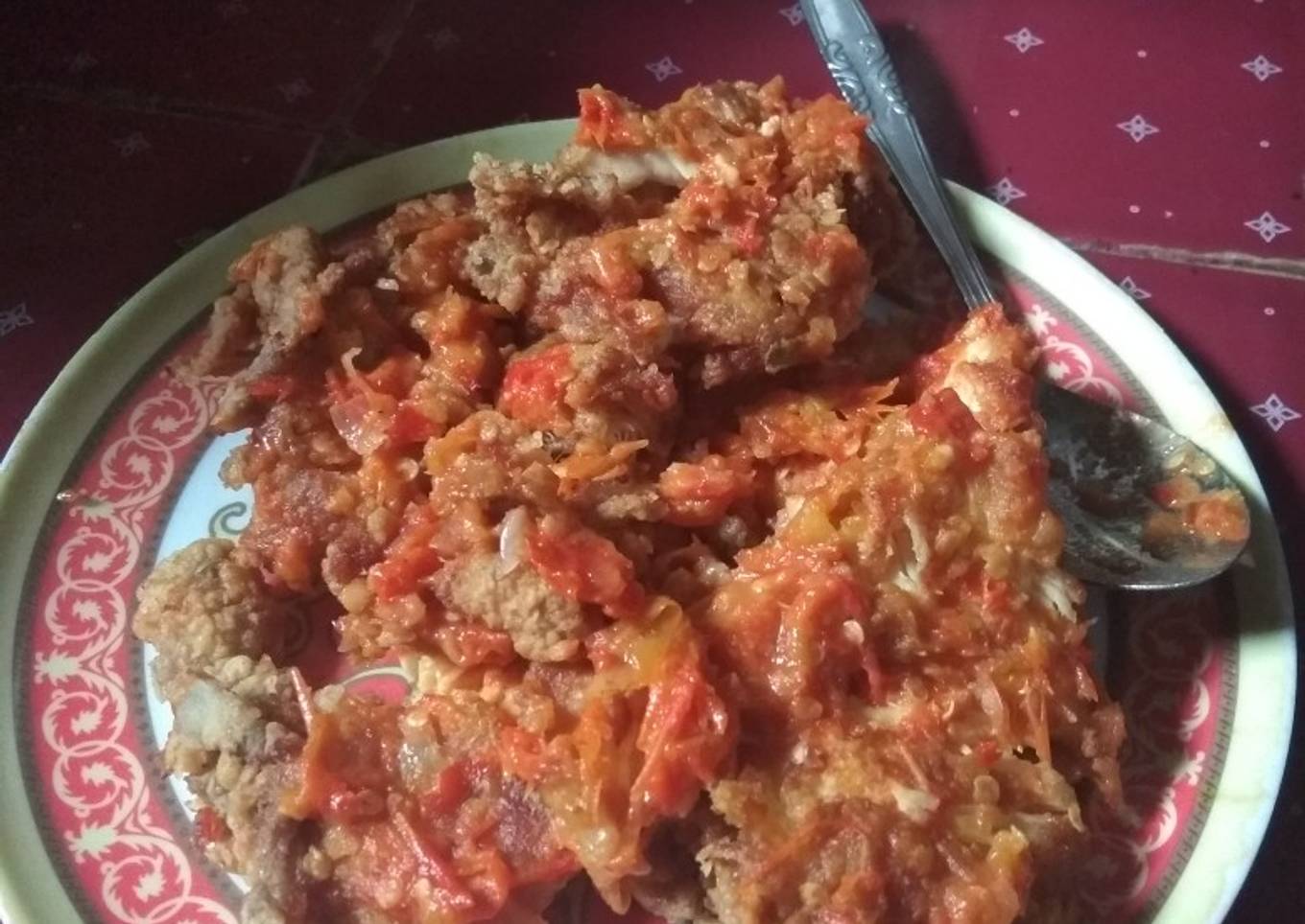 Ayam geprek tepung