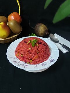 हेल्थी बीटरूट (चुकंदर) दलिया उपमा रेसिपी मुख्य फोटो