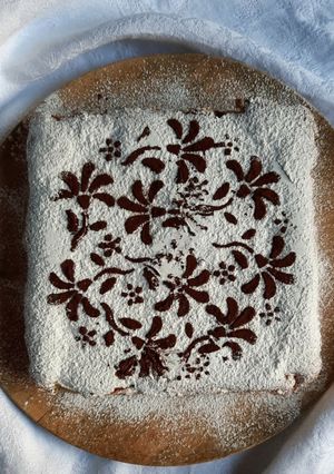 Foto di Torta con crema di ricotta e gocce di cioccolato