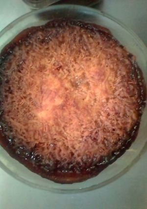 Una foto de Torta de Auyama con glaseado papelón y queso