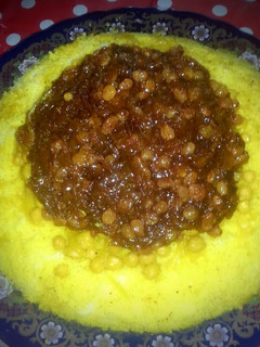 A picture of Moroccan Couscous with Tfaya 100%🍛😋🥄.