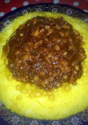 صورة لوصفة كسكس بالتفايه مغربي %100🍛😋🥄