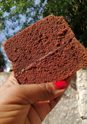A picture of Moist and fluffy chocolate cake.