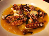 Polpo arrostito su crema di zucca
