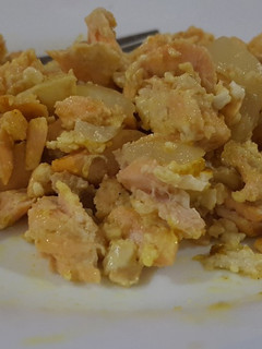 Una foto de Revuelto de Salmón al vapor Ximénez