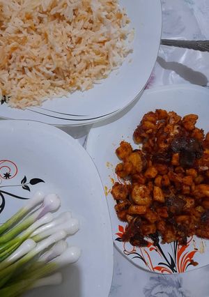 عکسی از دستور 😍خوراک میگو ابادانی😍