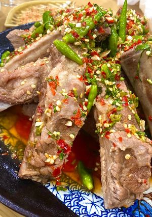 Hình của món Tháp sườn.