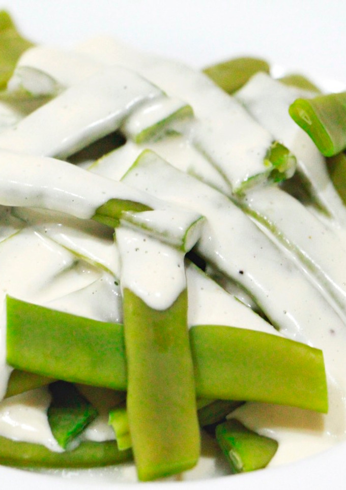 Una foto de Judías verdes en salsa de ajo