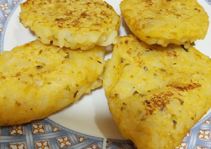 Buñuelos de arroz sin gluten, sin huevo y sin frituras Receta de Cynthia  (Peti)- Cookpad