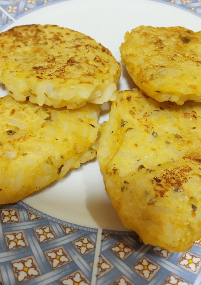 Una foto de Buñuelos de arroz sin gluten, sin huevo y sin frituras