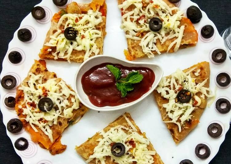 Recipe of Favorite Cheese Wheat Pizza Paratha