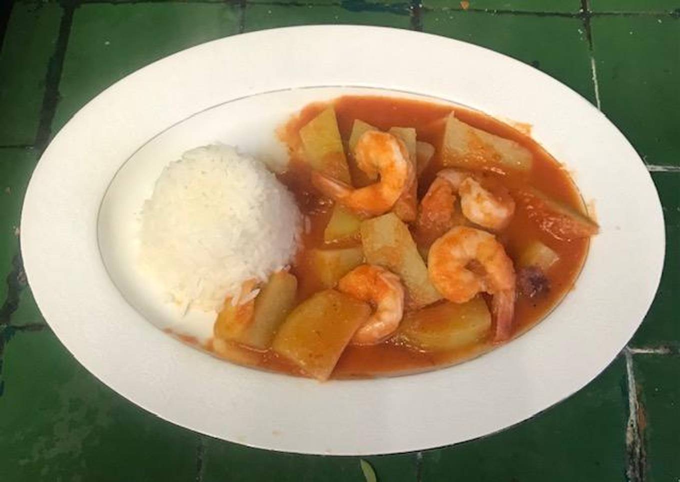 Camarones con chayotes y chipotle ©