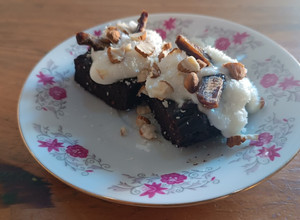 Una foto de Brownie saludable, sin harina, sin azúcar